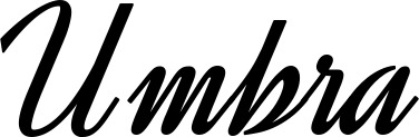 Vorschau des Bootsnamens "Umbra" als Schriftzug für "Bootsbeschriftung Klassisch 44"
