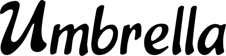 Vorschau des Bootsnamens "Umbrella" als Schriftzug für "Bootsbeschriftung Klassisch 15"
