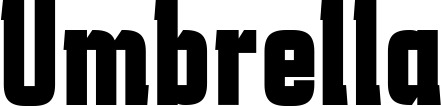Vorschau des Bootsnamens "Umbrella" als Schriftzug für "Bootsbeschriftung Fett 41"