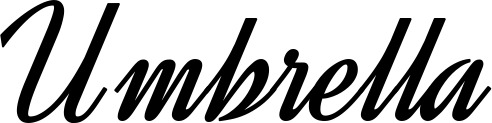 Vorschau des Bootsnamens "Umbrella" als Schriftzug für "Bootsbeschriftung Klassisch 44"
