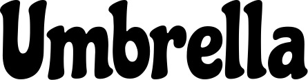 Vorschau des Bootsnamens "Umbrella" als Schriftzug für "Bootsbeschriftung Klassisch 53"