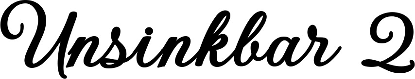 Vorschau des Bootsnamens "Unsinkbar 2" als Schriftzug für "Bootsbeschriftung Klassisch 69"