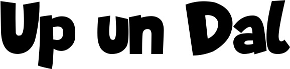 Vorschau des Bootsnamens "Up un Dal" als Schriftzug für "Style Neu 48"