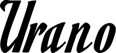 Vorschau des Bootsnamens "Urano" als Schriftzug für "Bootsbeschriftung Klassisch 93"