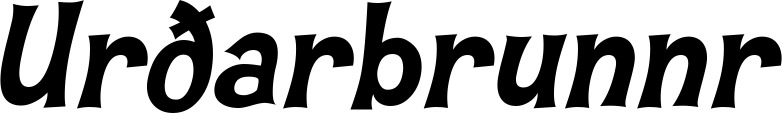 Vorschau des Bootsnamens "Urðarbrunnr" als Schriftzug für "Bootsbeschriftung Klassisch 23"