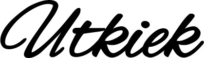 Vorschau des Bootsnamens "Utkiek" als Schriftzug für "Bootsbeschriftung Klassisch 35"