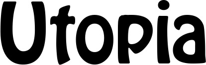 Vorschau des Bootsnamens "Utopia" als Schriftzug für "Bootsbeschriftung Fett 01"