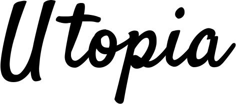 Vorschau des Bootsnamens "Utopia" als Schriftzug für "Style Klassisch 96"