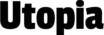 Vorschau des Bootsnamens "Utopia" als Schriftzug für "Bootsbeschriftung Fett 30"