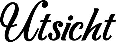 Vorschau des Bootsnamens "Utsicht" als Schriftzug für "Bootsbeschriftung Klassisch 50"