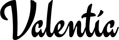Vorschau des Bootsnamens "Valentía" als Schriftzug für "Bootsbeschriftung Klassisch 63"
