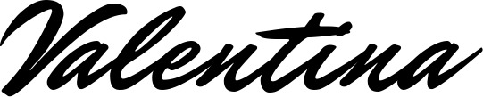 Vorschau des Bootsnamens "Valentina" als Schriftzug für "Bootsbeschriftung Klassisch 82"