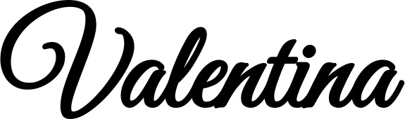 Vorschau des Bootsnamens "Valentina" als Schriftzug für "Bootsbeschriftung Klassisch 68"