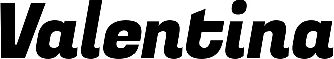 Vorschau des Bootsnamens "Valentina" als Schriftzug für "Style Kursiv 04"