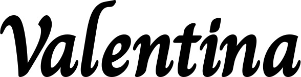 Vorschau des Bootsnamens "Valentina" als Schriftzug für "Bootsbeschriftung Klassisch 51"
