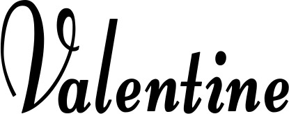 Vorschau des Bootsnamens "Valentine" als Schriftzug für "Style Klassisch 76"