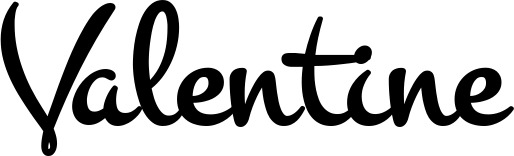 Vorschau des Bootsnamens "Valentine" als Schriftzug für "Bootsbeschriftung Klassisch 81"