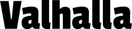 Vorschau des Bootsnamens "Valhalla" als Schriftzug für "Bootsbeschriftung Fett 30"