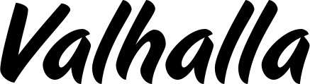 Vorschau des Bootsnamens "Valhalla" als Schriftzug für "Bootsbeschriftung Klassisch 19"
