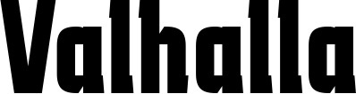 Vorschau des Bootsnamens "Valhalla" als Schriftzug für "Bootsbeschriftung Fett 41"
