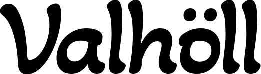 Vorschau des Bootsnamens "Valhöll" als Schriftzug für "Bootsbeschriftung Klassisch 103"