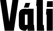 Vorschau des Bootsnamens "Váli" als Schriftzug für "Bootsbeschriftung Fett 41"