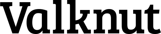 Vorschau des Bootsnamens "Valknut" als Schriftzug für "Bootsbeschriftung Normal 09"