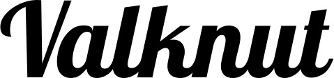 Vorschau des Bootsnamens "Valknut" als Schriftzug für "Bootsbeschriftung Neu 50"