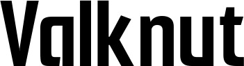 Vorschau des Bootsnamens "Valknut" als Schriftzug für "Bootsbeschriftung Neu 69"