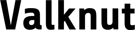 Vorschau des Bootsnamens "Valknut" als Schriftzug für "Bootsbeschriftung Fett 37"