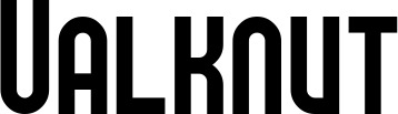 Vorschau des Bootsnamens "Valknut" als Schriftzug für "Bootsbeschriftung Neu 43"