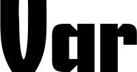 Vorschau des Bootsnamens "Var" als Schriftzug für "Bootsbeschriftung Neu 11"