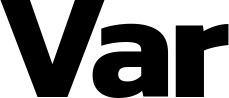 Vorschau des Bootsnamens "Var" als Schriftzug für "Bootsbeschriftung Fett 20"