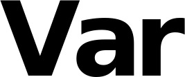 Vorschau des Bootsnamens "Var" als Schriftzug für "Bootsbeschriftung Fett 04"
