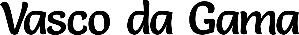Vorschau des Bootsnamens "Vasco da Gama" als Schriftzug für "Bootsbeschriftung Klassisch 94"