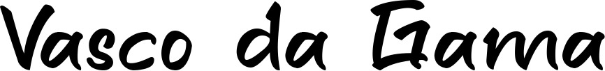 Vorschau des Bootsnamens "Vasco da Gama" als Schriftzug für "Bootsbeschriftung Klassisch 95"