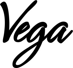 Vorschau des Bootsnamens "Vega" als Schriftzug für "Bootsbeschriftung Klassisch 71"