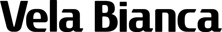 Vorschau des Bootsnamens "Vela Bianca" als Schriftzug für "Bootsbeschriftung Fett 22"