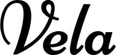 Vorschau des Bootsnamens "Vela" als Schriftzug für "Bootsbeschriftung Klassisch 84"