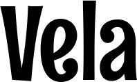 Vorschau des Bootsnamens "Vela" als Schriftzug für "Bootsbeschriftung Neu 68"