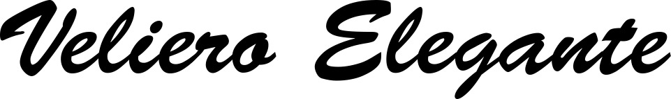 Vorschau des Bootsnamens "Veliero Elegante" als Schriftzug für "Bootsbeschriftung Klassisch 03"