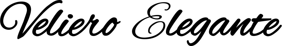 Vorschau des Bootsnamens "Veliero Elegante" als Schriftzug für "Bootsbeschriftung Klassisch 35"