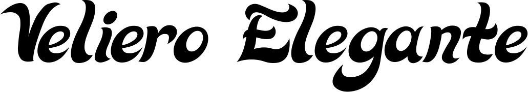 Vorschau des Bootsnamens "Veliero Elegante" als Schriftzug für "Bootsbeschriftung Klassisch 33"