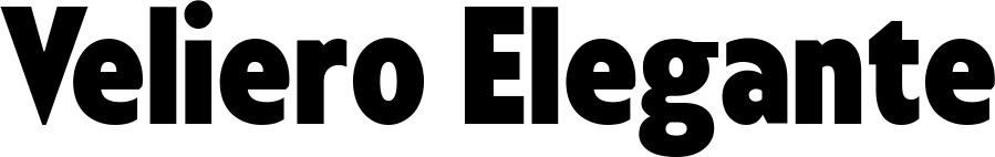 Vorschau des Bootsnamens "Veliero Elegante" als Schriftzug für "Bootsbeschriftung Fett 24"