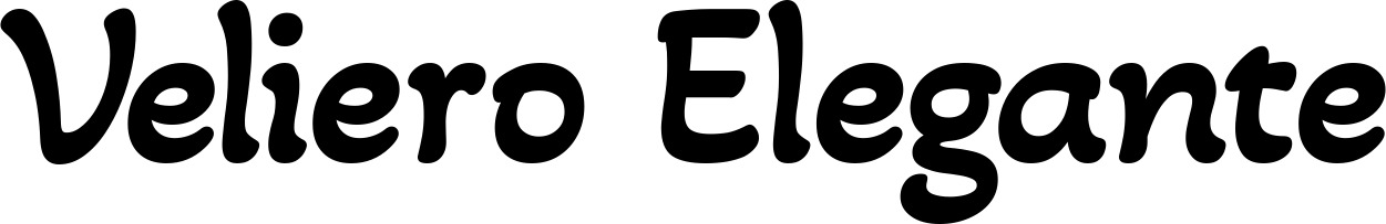 Vorschau des Bootsnamens "Veliero Elegante" als Schriftzug für "Bootsbeschriftung Klassisch 103"
