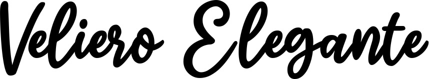 Vorschau des Bootsnamens "Veliero Elegante" als Schriftzug für "Bootsbeschriftung Klassisch 74"