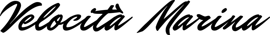 Vorschau des Bootsnamens "Velocità Marina" als Schriftzug für "Bootsbeschriftung Klassisch 82"