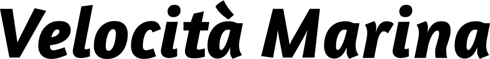 Vorschau des Bootsnamens "Velocità Marina" als Schriftzug für "Bootsbeschriftung Kursiv 01"