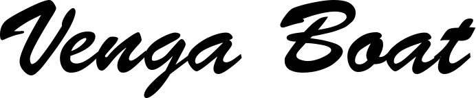 Vorschau des Bootsnamens "Venga Boat" als Schriftzug für "Bootsbeschriftung Klassisch 03"