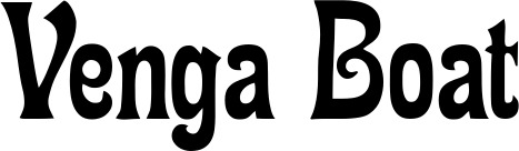 Vorschau des Bootsnamens "Venga Boat" als Schriftzug für "Bootsbeschriftung Neu 44"